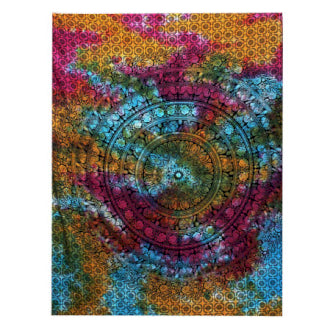 MANDALA ELEPHANT COTTON WALL HANGING