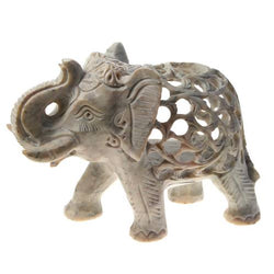 UNDERCUT SOAPSTONE ELEPHANT TEALIGHT HOLDER