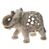 UNDERCUT SOAPSTONE ELEPHANT TEALIGHT HOLDER