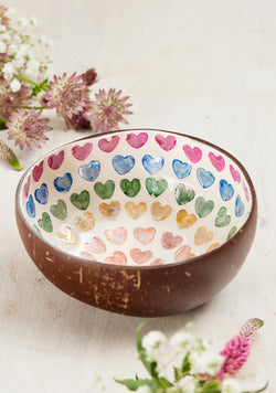 Rainbow Heart Coconut Bowl