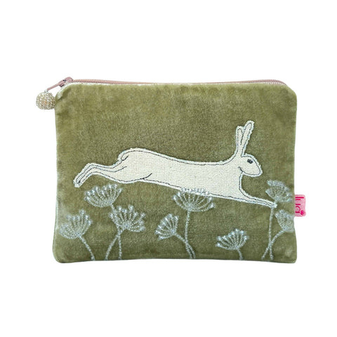 FENNEL GREEN LEAPING HARE COIN PURSE - by Lua