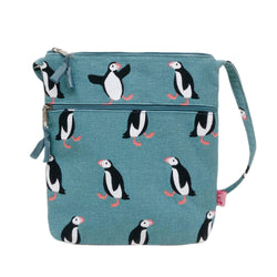 BLUE PUFFINS CROSS BODY BAG - by Lua