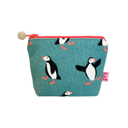 BLUE PUFFINS COIN PURSE - by Lua