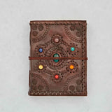 CHAKRA CIRCLE LEATHER JOURNAL WITH SEMI PRECIOUS STONES - by Paper High