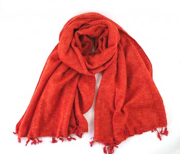 BURNT ORANGE NEPALI RECYCLED WOOLLY SHAWL