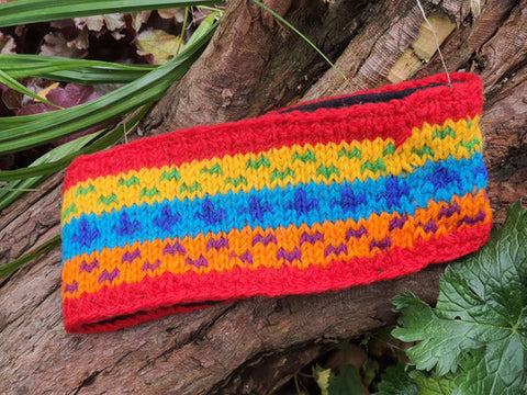 RAINBOW WOOL HEADBAND