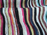 MULTI COLOURED RAG RUG RUNNER - 5ft / 150 x 55cm