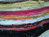 MULTI COLOURED RAG RUG RUNNER - 5ft / 150 x 55cm