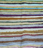 MULTI COLOURED RAG RUG RUNNER - 5ft / 150 x 55cm