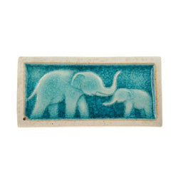 BLUE ELEPHANT & BABY INCENSE HOLDER