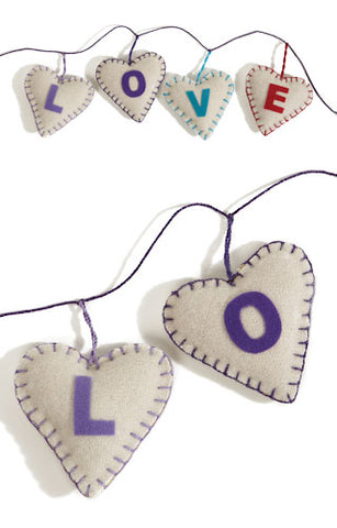 FELT LOVE HEART GARLAND