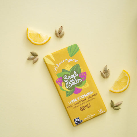 Lemon & Cardamom Dark Chocolate - by Seed & Bean