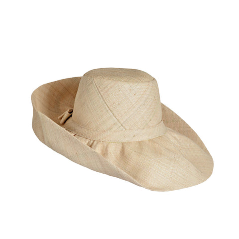 NATURAL MEDIUM BRIM PACKABLE RAFFIA HAT