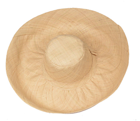 NATURAL WIDE BRIM PACKABLE RAFFIA HAT