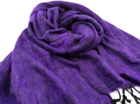 PURPLE NEPALI RECYCLED WOOLLY SHAWL