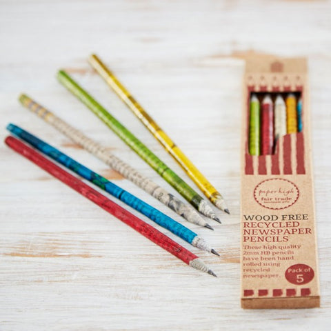 RECYCLED NEWSPAPER PENCILS - by Paper High
