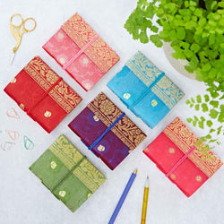 RECYCLED SARI NOTEBOOK - by Paper High