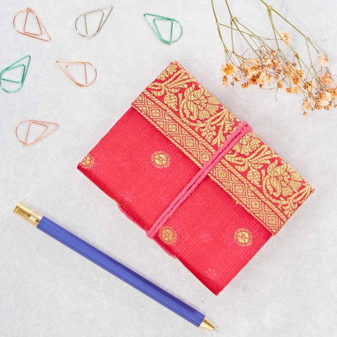 RECYCLED SARI NOTEBOOK - by Paper High