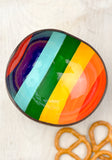 Rainbow Stripe Coconut Bowl