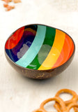 Rainbow Stripe Coconut Bowl