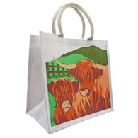 HIGHLAND COW JUTE SHOPPING BAG