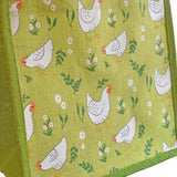 HENS JUTE SHOPPING BAG - GREEN