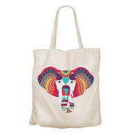 Mandala Elephant Recycled Cotton Tote Bag