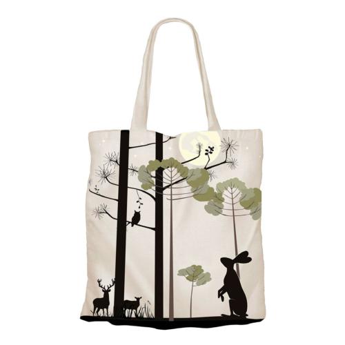 Moon Gazing Hare Recycled Cotton Tote Bag