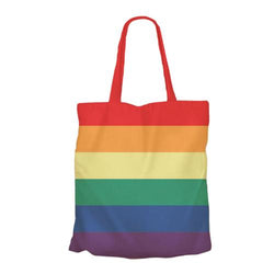 Rainbow Stripe Recycled Cotton Tote Bag