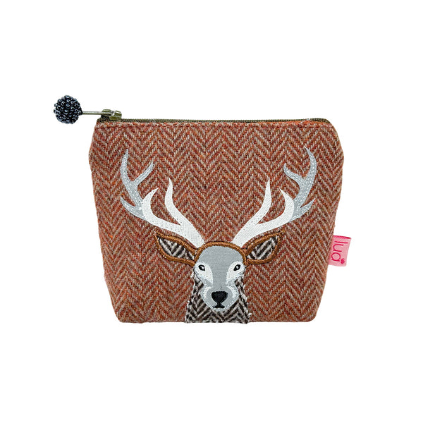 STAG HERRINGBONE COIN PURSE - by Lua