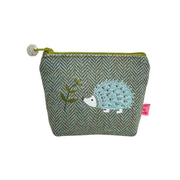 HEDGEHOG HERRINGBONE COIN PURSE - by Lua