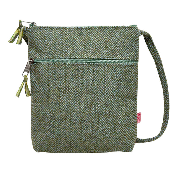 FERN HERRINGBONE CROSS BODY BAG - by Lua