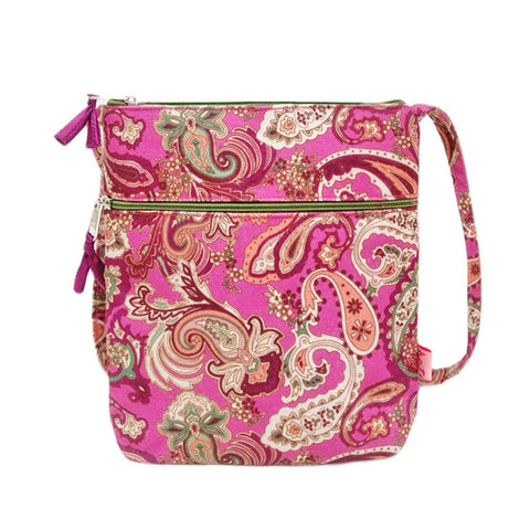 PINK PAISLEY CROSS BODY BAG - by Lua