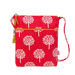 CORAL PINK TREE CROSS BODY BAG - by Lua