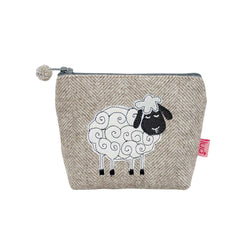 SHEEP HERRINGBONE COIN PURSE - by Lua