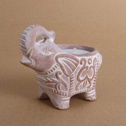 TERRACOTTA ELEPHANT TEALIGHT HOLDER