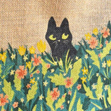 BLACK CAT JUTE SHOPPING BAG