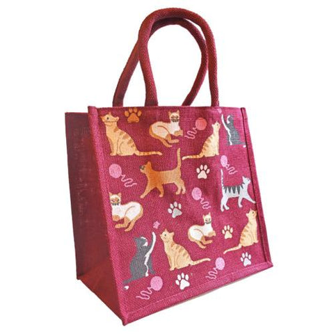 CAT JUTE SHOPPING BAG