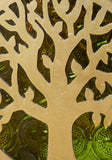 GREEN PENTAGON TREE OF LIFE TEALIGHT LANTERN