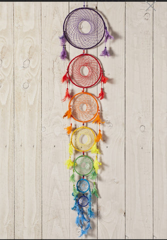 LARGE RAINBOW CHAKRA DREAMCATCHER