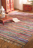MULTI COLOURED RAG RUG 164 x 100cm