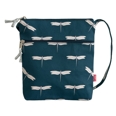 TEAL DRAGONFLY CROSS BODY BAG - by Lua