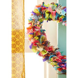 Recycled Sari Multi Coloured Heart Wreath
