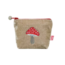 VELVET TOADSTOOL SMALL COIN PURSE - by Lua