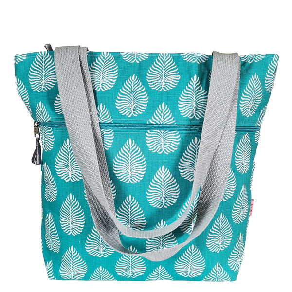 AQUA LEAF TOTE BAG - by Lua