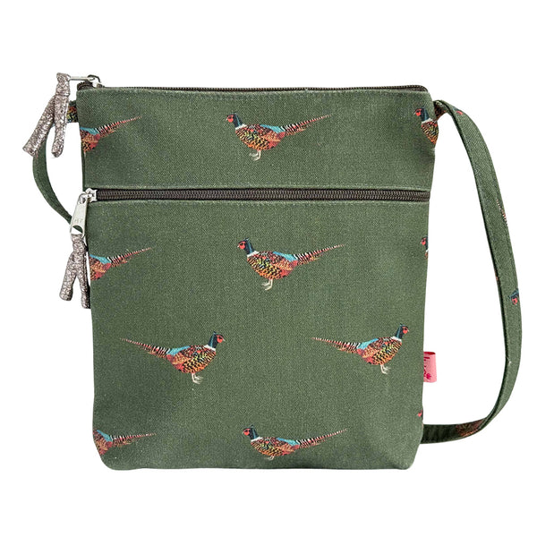 GREEN PHEASANTS CROSS BODY BAG - by Lua