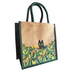 BLACK CAT JUTE SHOPPING BAG