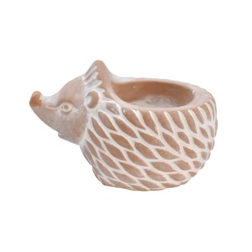TERRACOTTA HEDGEHOG TEALIGHT HOLDER