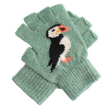 PUFFIN WOOL MIX FINGERLESS GLOVES - by Lua