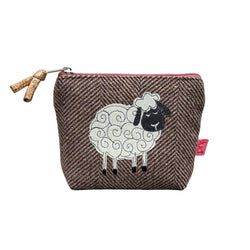 SHEEP HERRINGBONE COIN PURSE - by Lua